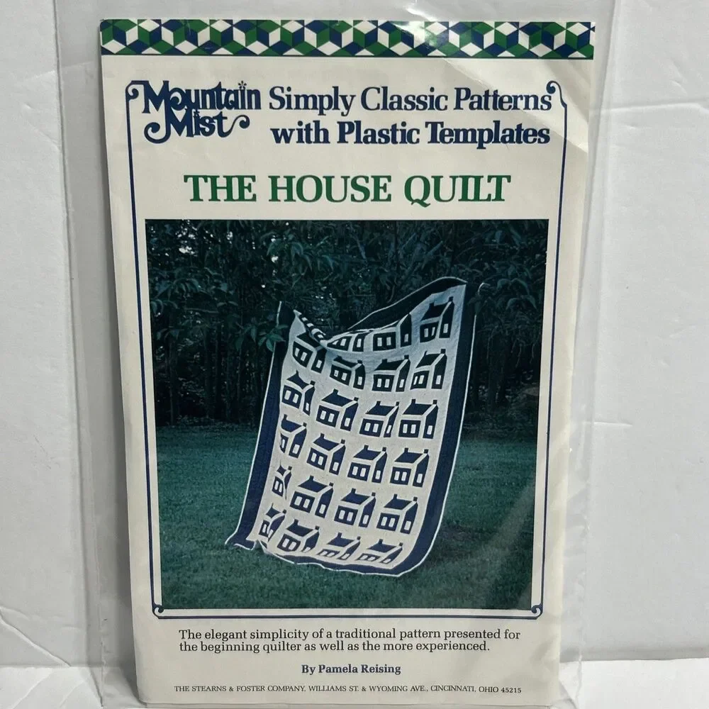 House Quilt Pamela Reising w/Plastic Templates NEW Vintage Sewing Pattern